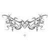 Pegatina de Tatuaje de Sucubo Amorosa Herbal Semi-Permanente Impermeable y Resistente al Sudor Larga Duración Textura Elegante Tatuaje Femenino Artificial Sexy