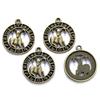 Redondo Marca Doce Constelaciones DIY Aleación Accesorios de Joyería Colgante Retro Aleación Pulsera Llavero Colgante Pequeño L408