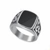 Anel Viking Nórdico AliExpress Aço Titânio Polido Vintage Celta Hop Anel Masculino