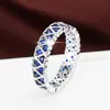 Anillo de Mujer Tk con Forma de Corazón y Circonitas Completas, Nuevo Estilo de Verano, Exquisito para el Uso Diario, Suministrado Directamente por el Fabricante, Exclusivamente para Ventas Transfronterizas