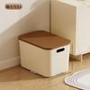 Caja de Almacenamiento Estilo Crema Caja de Almacenamiento Miscelánea Organizar Cesta de Almacenamiento de Plástico Dormitorio Ropa Interior Calcetines Caja de Almacenamiento Hogar
