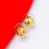 Aretes de Paraguas con Forma de Flor, Simples, Únicos, Elegantes, Aretes de Cobre Chapado en Oro, Fabricante de Joyería, En Stock al Por Mayor, Flores