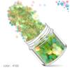 Amazon quente misturado lantejoulas verde rosa glitter unha beleza lantejoulas joias diamante esmalte cola glitter pó