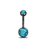 Comercio electrónico transfronterizo nuevo acero inoxidable chapado negro bolsa taladro clavo de ombligo anillo de ombligo Amazon AliExpress joyería para perforar