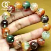 Contas Redondas Fantasma Vermelho Cristal e Verde para Pulseira Colar DIY Acessórios de Joias Contas Semi-Acabadas Artesanais Contas Soltas Venda por Atacado