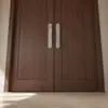 Manijas de Puerta de Entrada de Lujo Ligero de Gama Alta Par Imitación de Piedra Jade Blanco Manijas de Puerta Corredera Villa Hotel Puerta Doble Oscilante de Vidrio