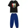 Camiseta de Hip-Hop para Niños Holgada Hip-Hop Impresión Libre Logo Institución de Educación de Baile Equipo de Danza Uniforme Rendimiento
