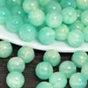 Resina imitación ojo de gato agujero recto cuentas redondas cuentas sueltas pulsera DIY collar colgante con cuentas material accesorios de joyería hechos a mano