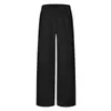 Pantalones casuales de color liso para hombre, colección de otoño, sencillos y versátiles, estilo streetwear moderno, cintura elástica, corte holgado, pierna recta, pantalones largos