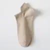 Calcetines blancos y negros para hombres y mujeres, calcetines de media pantorrilla para primavera y otoño, calcetines de algodón transpirables de color liso, calcetines deportivos para parejas, calcetines cortos de verano al por mayor