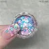 Glitter para Nail Art, Glitter Famoso na Internet Estrela Dazzling de Quatro Pontas em Formato de Coração, Decoração de Unhas Série Fonte Doce