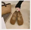Sapatos Mary Jane femininos baixos, nova coleção de outono 2026, sapatos estilo balé com bico dividido, mocassins e sapatos estilo Birkenstock