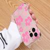 Funda para Teléfono Móvil con Orejas de Gato Flor Rosa para iPhone 16 14/15Promax Transparente Modelo para Mujer 13 Nicho Sencillo Suave
