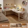 Tocador de Esquina, Mesa de Maquillaje, Tocador de Esquina, Escritorio de Esquina en Forma de L de Alta Gama para Dormitorio Principal, Arte Simple, Tablero Perforado