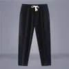 Pantalones Casuales de Lino Imitación para Hombre, Verano Delgados Sueltos de Pierna Ancha para Hombre, Marca de Moda, Talla Grande, Pantalones Cortos Rectos de Gama Alta