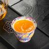 Taza maestra Wanhua de esmalte colorido, juego de té de kung fu de cerámica de estilo chino, taza de degustación de té, taza individual grande para el hogar, taza de té de regalo