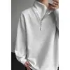 Moletom Diagonal com Zíper Tendência Marca Designer 2026 Novo Estilo para Homens e Mulheres, Camisa Base Cleanfit Primavera, Top Estilo Old Money