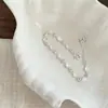 Pulseira de Prata Floco de Neve Usada para Mulheres, Design de Nicho de Luxo Leve, Versátil, High-End, Exquisita, Joia de Pulseira Retrô