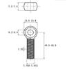 GB798 Perno de unión al por mayor 304 tornillo de ojo de oveja de acero inoxidable tornillo de ojo de pez con orificio Perno M5M6M8-M16
