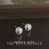 Estilo Retro Francés~Estilo Mediados de Siglo Ligero Pendientes de Perla de Panecillo al Vapor Coloridos Pendientes de Estilo de Lujo Accesible para Mujeres