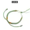 Pulsera Hebilla de Paz Semi-Terminada Hilo Rojo Pulsera Cordón, Material para Ensartar Cuentas, Cordón Trenzado para Collares, Cuentas de la Fortuna, Cordón Trenzado Dorado