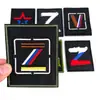 Parche de Tela para Fan Militar de Serie Rusa Insignia de Moral Parche de Tela Bordado para Ropa Parche de Tela de Brazalete Bordado en Forma de V y Forma de Z Soviética
