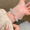 Pulseira de Cruz com Contas de Pedra Natural para Mulheres Pulseiras Retrô Europeias e Americanas Envelhecidas Versátil Personalizada para Casal Joia de Mão Atacado