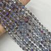 Contas redondas de vidro de cristal azul safira cortadas AB cor 96 superfície disco rígido corte contas DIY cordão várias cores disponíveis