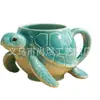 Taza Nueva de Tortuga Marina Transfronteriza Hecha a Mano Temática Marina Vajilla Taza de Tortuga Regalo