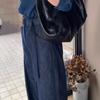 ¡Clase CHAO sin D recomendada! GAO-end nicho casual con cordones lino minimalista Mezclilla pierna ancha rectos pantalones