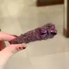 Pinza para el pelo de mariposa de lana morada con lazo estilo coreano Pinza BB Pinza para flequillo Pasador de pelo Pinza lateral elegante y versátil Pasador de pelo