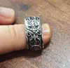Anel de Moeda de Cobre Vintage Dragão Duplo Cinco Imperadores para Homens, Estilo Nacional Desgastado, Estilo Étnico, Único, Moderno, Fashion, Anel Aberto Versátil