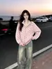 Sudadera de Marca de Moda Estilo Americano a Rayas con Cuello Alto y Estampado de Estrellas para Mujer, Chaqueta Deportiva Casual Otoño e Invierno, Novedad Otoño 2026