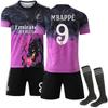 2526 Real Madrid Edição Especial Padrão Dragão Futebol Terno Preto Roxo Camisa Mbappé Nº 9 Bellingham 7C Luo Camisa 5