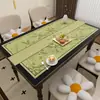 Couro Sintético com Textura Anti-Escaldante Luxo Leve Estilo Boêmio Toalha de Mesa para Mesa de Centro Toalha de Mesa para Mesa de Jantar Europeia Capa de Mesa Lavável Impermeável à Prova de Óleo