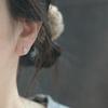 Pendientes Love Lodge de plata de ley 925 con hebilla Tremella y diamantes de imitación, estilo moderno, M00645
