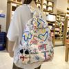 Mochila escolar menina estampa amorosa versão Harajuku campus estudante do ensino fundamental mochila escolar menina mochila casual