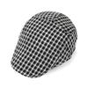 Gorra de tela de cuadros finos ligera retro, Gorra casual transpirable estilo callejero juvenil artístico, Gorra de pintor estilo Hong Kong para mujer, Gorra de cuadros para hombre