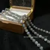 Qiaoen Cristal 7A Piedra Lunar Gris Natural Cuentas Sueltas Labradorita Semiacabado Cuentas para Joyería DIY Cristal al por Mayor