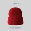 Venta Directa de Fábrica Gorro de Lana Tejido Liso Color Sólido Otoño e Invierno Simple Versátil Adelgazante de Rostro Cálido Protector de Orejas Frío Gorro al por Mayor