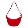 Bolsa de Bolas de Masa Fresca y Sencilla Estilo Japonés para Mujer 2026 Nueva Color Sólido Versátil Ligera Bolso Cruzado Bolso de Hombro Sencillo Casual