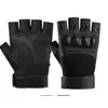 Luvas Táticas de Meio Dedo Antiderrapantes para Ciclismo ao Ar Livre, Esportes, Proteção Resistente ao Desgaste para Montanhismo, Combate, Treinamento Antiderrapante com Dedos Divididos, Cinco Dedos