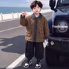 Chaqueta Acolchada para Niños 2026 Nueva Ropa Gruesa de Otoño Invierno para Niños Cuello Solapa Invierno Bebé Mezcla de Denim Top