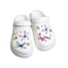 Accesorios para zapatos de agujero de mariposa de hilo tridimensional de doble capa de diamante, joyería de mariposa de tul de ensueño de simulación, accesorios de diamantes para manualidades