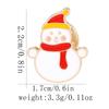 Broche de aleación caliente transfronterizo con forma de muñeco de nieve de Papá Noel y dibujos animados, disponible en lotes.