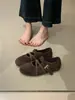 Zapatos Mary Jane Casuales Retro Franceses de Piel de Oveja Estilo Europeo para Mujer 2026 Otoño Nuevos Planos de Ballet Versátiles de Corte Bajo y Punta Redonda con Hebilla