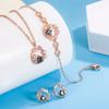 Jingdong Taobao baleia romântica nascida com você colar brinco pulseira definir mulheres luz luxo nova baleia pendente clavícula corrente