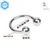 Pendiente de Barra Fina de Aleación de Titanio F136 Anillo de Aro en C Anillo de Herradura Labret Rosca Interna Aro para Nariz Joyería de Piercing de Aleación de Titanio G23