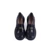Sapatos de Couro Grossos e de Corte Profundo Anti-Atrito para Mulheres, Mocassins Camélia de Couro Bovino com Forro de Lã para Mulheres Outono 2025
