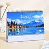 Calendário de Mesa de Sítios Históricos e Paisagens Naturais, Paisagens de Alta Definição para Viagem, Calendário Criativo para Desktop, Calendário Mensal Simples Estilo Chinês